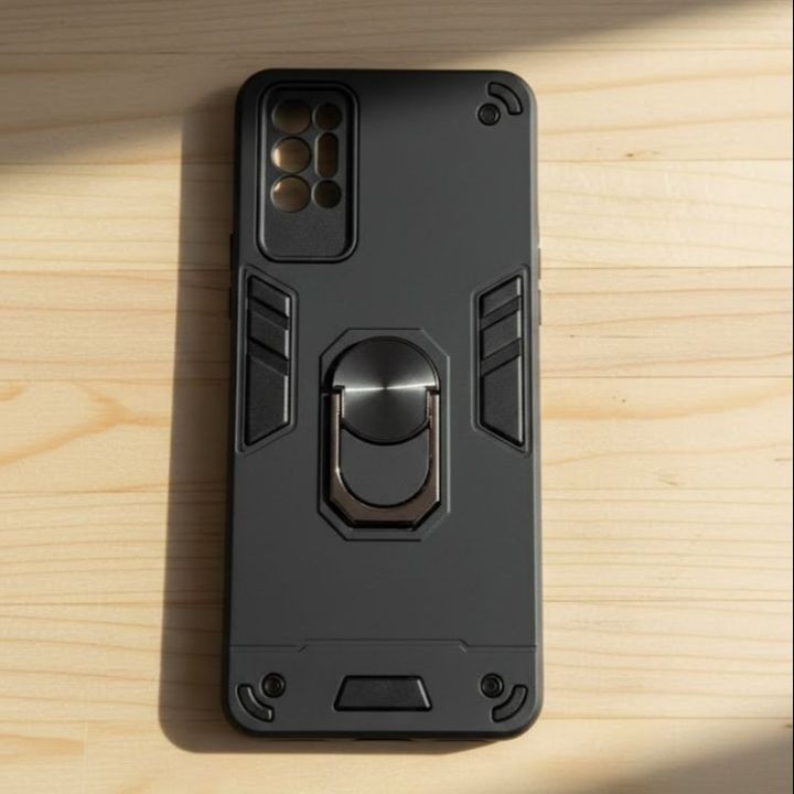 Tecno Pova 2 Back Cover Ring Armor Case