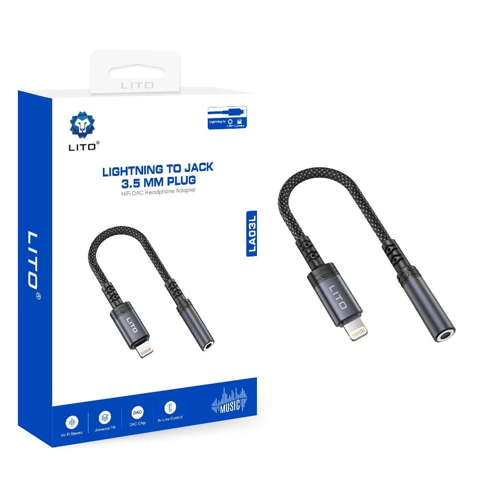 LITO LA03L Lightning to 3.5mm Jack Audio Adapter iPhone Headphone Converter