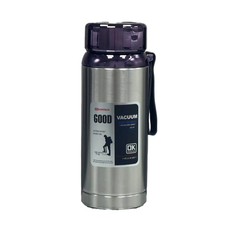 Sports steel Bottle 800ml blue silver shopya.pk