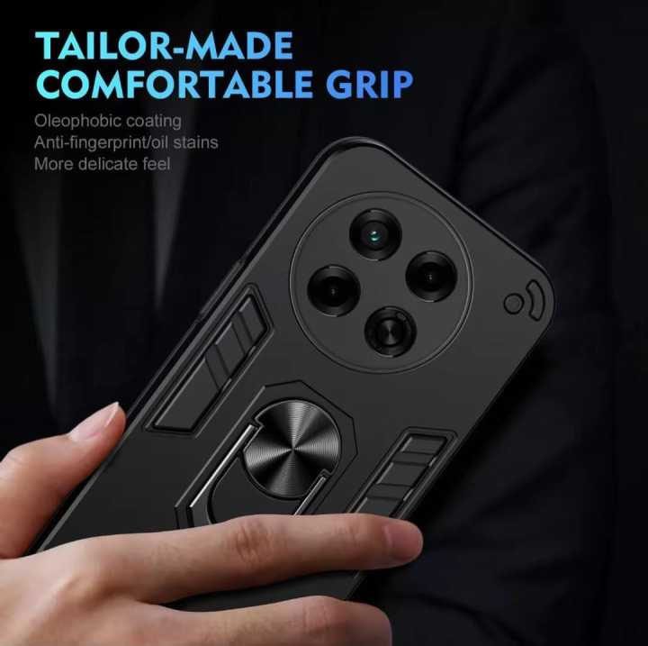 Tecno Camon 30s Shock-Proof Armor Case with Built-in Car Magnetic Stand Support shopya.pk