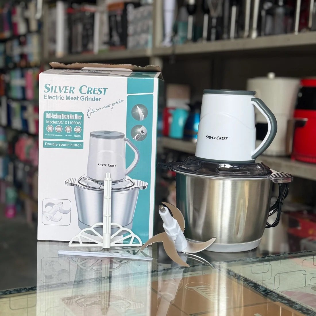 Silver Crest 3L Electric Meat & Vegetable Chopper 4 Stainless Steel Blades Model SC-01100W